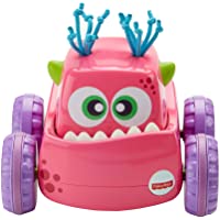 Fisher-Price Coche Monstruito rosa- juguete gateo- bebé +9 meses (Mattel DRG14)